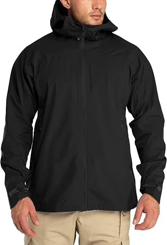 Packable waterproof rain shell with taped seams — an example of the product type described